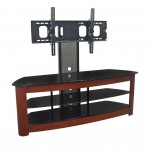 Walker Edison Regal 4 in 1 TV Stand with Mount Wood