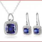 Sterling Silver Earrings and Pendant Necklace Jewelry Set