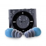 Waterfi Waterproof Apple iPod Shuffle with Short Cord Waterproof Headphones - Best Swimming MP3 Player (New Model) (Space Grey)