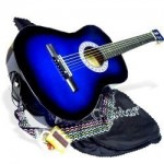 38inch BLUE Acoustic Guitar Starter Package, Guitar, Gig Bag, Strap, Pitch Pipe & DirectlyCheap(TM) Translucent Medium Guitar Pick (BU-AG38)