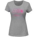 Seattle Seahawks NFL Women's Pink Theory IV Foil Print T-Shirt