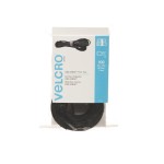 VELCRO Brand - ONE-WRAP Thin Self-Gripping Cable Ties Reusable, Light Duty - 8in x 1 half in Ties, 100 Pack - Black
