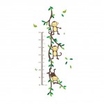 Naughty Monkey Juggling on Tree Branches Monkey Wall Decal Nursery Wall Decal