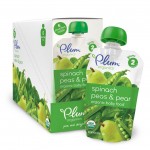 Plum Organics Baby Second Blends, Spinach, Peas and Pear, 4 Ounce Pouches (Pack of 12)