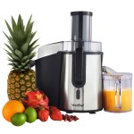VonShef Professional Powerful Wide Mouth Whole Fruit Juicer 700W Max Power Motor with Juice Jug and Cleaning Brush