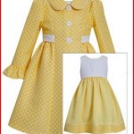 Bonnie Jean Little Girls Yellow Dot Dress with Jacket