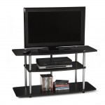 Convenience Concepts Designs2Go Wide 3-Tier TV Stand - Black