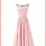 Dressystar Beaded Straps Bridesmaid Prom Dresses with Sparkling Embellished Waist