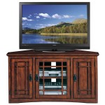 Leick Riley Holliday Mission Corner TV Stand with Storage, 46-Inch, Oak