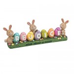 Rejoice Whimsical Colorful Easter Egg Spring Bunny Rabbit Tabletop Home Accent Decoration