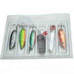 6 pcs Assorted Casting Minnow Spoon Fishing Lures Set Tackle Carbon Steel Treble Hook Metal Spinner Baits Kit Saltwater Freshwater Trout Northern Pike Salmon Walleye Bass Muskie