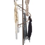 Boutique Cobblestone Spiral Scarf Display Rack with 3 Inch D 27 Scarf rings