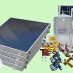 Complete 4 Panel GH Type Freeze Protected Hybrid Solar Water Heater Kit