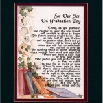 Graduation Gift For A Son, 142, Double Matted 8x10 Poem In Dark Gr Burgundy.
