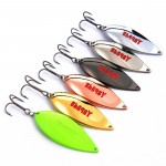 Hisea Casting Spoon Lures Fishing Metal Baits Spin Vibration Tackle for Bass