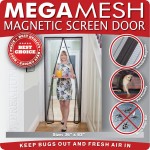 Magnetic Screen Door Mega Mesh Heavy Duty Construction Velcro