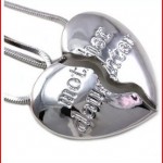 Mother and Daughter Heart Necklace Pendant Engraved Mother's Day Jewelry Gift for Mom
