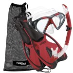 Phantom Aquatics Speed Sport Mask Fin Snorkel Set with Mesh Bag, Adult