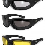 3 Pairs Kickback Foam Padded Motorcycle Sunglasses