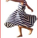 Amoin Girls Summer One Piece Beach Long Dress Striped Sundress Skirts 3-8y