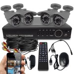 Best Vision Systems SK-DVR-DIY 8-Channel D1 DVR Security System with 4 800TVL IR Outdoor Bullet Cameras, 500 GB Hard Drive and Remote Surveillance (Black)