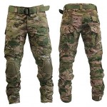 Tactical Pants With Knee Pads, Battle Strike Uniform TROUSERS, Camping Hiking Hunting Paintball Pants, A-tacs FG, ACU, CP