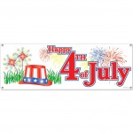 Happy 4th Of July Sign Banner Party Accessory