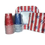 Patriotic Party Supplies Pack Stars and Stripes - Plates, Napkins