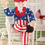Uncle Sam Porch Greeter Stuffable Patriotic Decoration