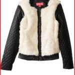 Catherine Malandrino Big Girls' Moto Jacket with Faux Fur