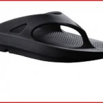 OOFOS OOriginal Unisex Black Thong Sandals (Bonus Free Foot Roller Massager)