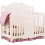 Stork Craft Princess 4 in 1 Fixed Side Convertible Crib, White