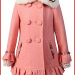 Vikoros Girls Winter Faux Wool Collar Coats Warm Jacket Long Outerwear Parka Overcoat
