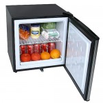 Compact Freezer Refrigerator with Lock - Stainless Steel